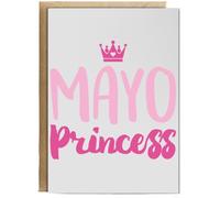 Hippowarehouse Mayo princess Birthday Card A5 Personalised with envelope for him for her Funny Cards for Men and Women Blank inside option
