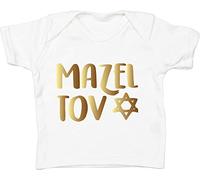 Hippowarehouse Mazel Tov Baby Unisex t-Shirt Short Sleeve White