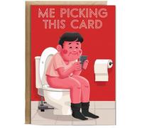 Hippowarehouse Me picking this card Personalised Card A6 with envelope for him for her Funny Cards for Men and Women Blank inside option