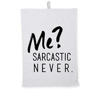 Hippowarehouse Me? sarcastic never Tea Towel Eco Printed Dish Cloth Kitchen accessory 50cmx70cm 100% Cotton