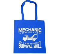 Hippowarehouse Mechanic is Not Just a Job It's a Post Apocalyptic Survival Skill Tote Shopping Gym Beach Bag 42cm x38cm, 10 litres