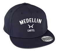 Hippowarehouse Medellin Cartel Pablo Escobar Snapback hat Premium Printed 5 Panel Flat Peak Cotton OneSize Adults French Navy