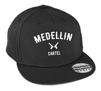 Hippowarehouse Medellin Cartel Pablo Escobar Snapback hat Premium Printed 5 Panel Flat Peak Cotton OneSize Adults Black