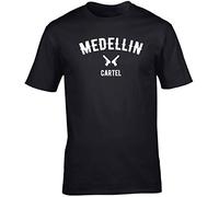 Hippowarehouse Medellin Cartel Pablo Escobar Unisex Short Sleeve t-Shirt (Specific Size Guide in Description) Black