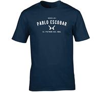 Hippowarehouse Medellin Pablo Escobar el Patron del mal Unisex Short Sleeve t-Shirt (Specific Size Guide in Description) Navy Blue