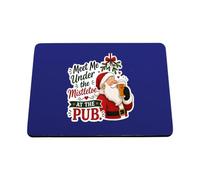 Hippowarehouse Meet me under the mistletoe at the pub printed mouse mat pad accessory black rubber base 240mm x 190mm x 60mm