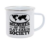 Hippowarehouse Member of The Flat Earth Society Printed Mug Various Colour Options Ceramic Cup Kitchenware 11oz