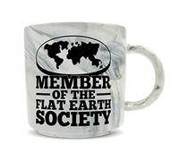 Hippowarehouse Member of The Flat Earth Society Printed Mug Various Colour Options Ceramic Cup Kitchenware 11oz