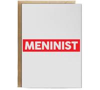 Hippowarehouse Meninist - Mens rights Personalised Card A6 with envelope for him for her Funny Cards for Men and Women Blank inside option