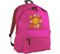 Hippowarehouse Mental Health Awareness Day Choose Happy Cute Sunshine Positivity Message backpack ruck sack Dimensions: 31 x 42 x 21 cm Capacity: 18 litres