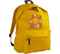 Hippowarehouse Mental Health Awareness Day Choose Happy Cute Sunshine Positivity Message backpack ruck sack Dimensions: 31 x 42 x 21 cm Capacity: 18 litres