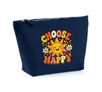 Hippowarehouse Mental Health Awareness Day Choose Happy Cute Sunshine Positivity Message Printed Make up Cosmetic wash Bag 18x19x9cm