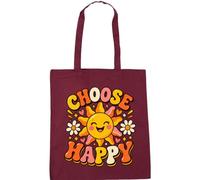 Hippowarehouse Mental Health Awareness Day Choose Happy Cute Sunshine Positivity Message Tote Shopping Gym Beach Bag 42cm x38cm, 10 litres