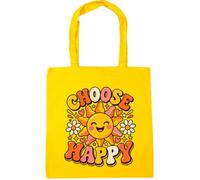 Hippowarehouse Mental Health Awareness Day Choose Happy Cute Sunshine Positivity Message Tote Shopping Gym Beach Bag 42cm x38cm, 10 litres
