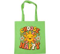 Hippowarehouse Mental Health Awareness Day Choose Happy Cute Sunshine Positivity Message Tote Shopping Gym Beach Bag 42cm x38cm, 10 litres