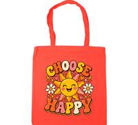 Hippowarehouse Mental Health Awareness Day Choose Happy Cute Sunshine Positivity Message Tote Shopping Gym Beach Bag 42cm x38cm, 10 litres