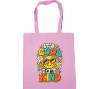Hippowarehouse Mental Health Awareness Day Its Cool To Be Kind Cute Positive Smiley Face Tote Shopping Gym Beach Bag 42cm x38cm, 10 litres