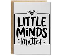 Hippowarehouse Mental Health Awareness Day Little Minds Matter for Son Daughter Personalised Card A5 with envelope for him for her Funny Cards for Men and Women Blank inside option
