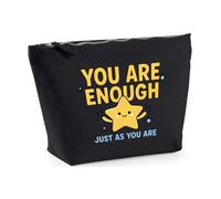Hippowarehouse Mental Health Awareness Day You are Enough Just as You are Positive Star Printed Make up Cosmetic wash Bag 18x19x9cm