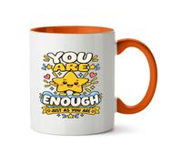 Hippowarehouse Mental Health Awareness Day You are Enough Just As You are Self Love Message Printed Mug Various Colour Options Ceramic Cup Kitchenware 11oz