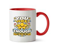 Hippowarehouse Mental Health Awareness Day You are Enough Just As You are Self Love Message Printed Mug Various Colour Options Ceramic Cup Kitchenware 11oz