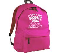 Hippowarehouse Mental Health Day Wobbly Days are Ok with Emotional Support Puppy backpack ruck sack Dimensions: 31 x 42 x 21 cm Capacity: 18 litres