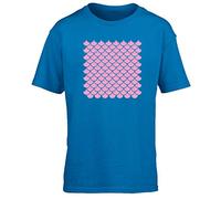 Hippowarehouse Mermaid Scales Pattern Kids Children's Short Sleeve t-Shirt Sapphire Blue