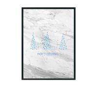 Hippowarehouse Merry Christmas Cute Polar Bear Hiding Behind Pine Trees Printed Poster A3 Wall Art Design Classroom Room Gym Office Décor