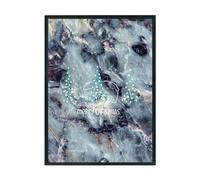 Hippowarehouse Merry Christmas Cute Polar Bear Hiding Behind Pine Trees Printed Poster A3 Wall Art Design Classroom Room Gym Office Décor