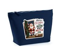 Hippowarehouse Merry Christmas Now Put the Kettle on Printed Make up Cosmetic wash Bag 18x19x9cm