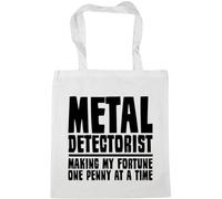 Hippowarehouse Metal Detectorist: Making My Fortune One Penny at a Time Detecting Tote Shopping Gym Beach Bag 42cm x38cm, 10 litres