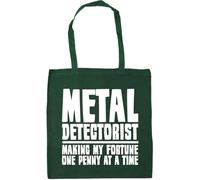 Hippowarehouse Metal Detectorist: Making My Fortune One Penny at a Time Detecting Tote Shopping Gym Beach Bag 42cm x38cm, 10 litres