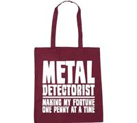 Hippowarehouse Metal Detectorist: Making My Fortune One Penny at a Time Detecting Tote Shopping Gym Beach Bag 42cm x38cm, 10 litres