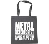 Hippowarehouse Metal Detectorist: Making My Fortune One Penny at a Time Detecting Tote Shopping Gym Beach Bag 42cm x38cm, 10 litres