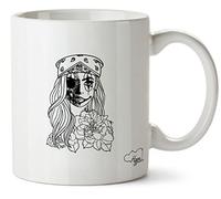 Hippowarehouse Mexican Chola Gangster Girl - Tattoo Printed Mug Various Colour Options Ceramic Cup Kitchenware 10oz