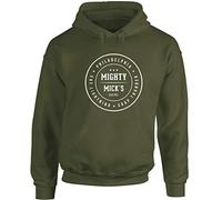 Hippowarehouse Mighty Mick's Boxing Unisex Hoodie Hooded top (Specific Size Guide in Description) Olive Green