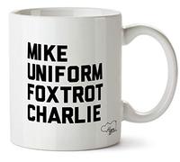 Hippowarehouse Mike Uniform Foxtrot Charlie Printed Mug Cup Ceramic 10oz