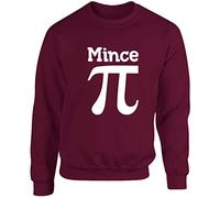 Hippowarehouse Mince pi Unisex Jumper Sweatshirt Pullover (Specific Size Guide in Description) Maroon