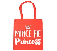Hippowarehouse Mince pie princess Tote Shopping Gym Beach Bag 42cm x38cm, 10 litres