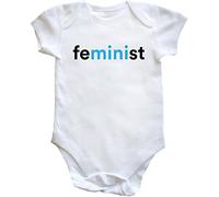 Hippowarehouse Mini Feminist baby vest bodysuit (short sleeve) boys girls