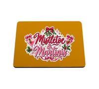 Hippowarehouse mistletoe and martinis printed mouse mat pad accessory black rubber base 240mm x 190mm x 60mm