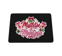 Hippowarehouse mistletoe and martinis printed mouse mat pad accessory black rubber base 240mm x 190mm x 60mm