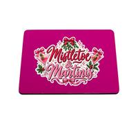 Hippowarehouse mistletoe and martinis printed mouse mat pad accessory black rubber base 240mm x 190mm x 60mm