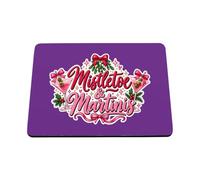 Hippowarehouse mistletoe and martinis printed mouse mat pad accessory black rubber base 240mm x 190mm x 60mm
