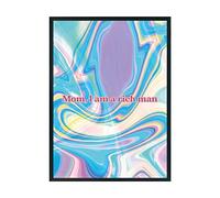 Hippowarehouse Mom I am a rich man retro feminist Printed Poster A4 Wall Art Design Classroom Room Gym Office Décor