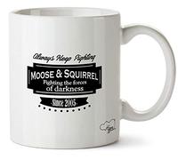 Hippowarehouse Moose & Squirrel Family Business Since 2005 Printed Mug Cup Ceramic 10oz