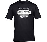 Hippowarehouse Moose & Squirrel Family Business Since 2005 Unisex Short Sleeve t-Shirt (Specific Size Guide in Description) Black