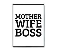 Hippowarehouse Mother Wife Boss Printed Poster A1 Wall Art Design Classroom Room Gym Office Décor