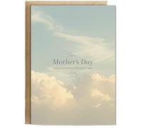 Hippowarehouse Mothers day feels different without you Personalised Card A6 with envelope for him for her Funny Cards for Men and Women Blank inside option