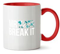 Hippowarehouse Mr Break it Printed Mug Various Colour Options Ceramic Cup Kitchenware 11oz
